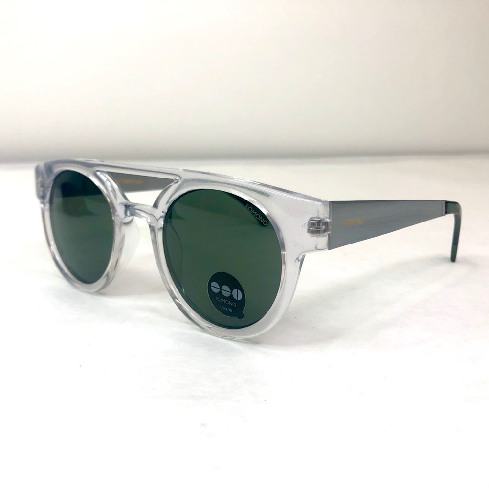 KOMONO Dreyfuss Clear/Silver Sunglasses (NEW) 🕶 - Picture 5 of 9